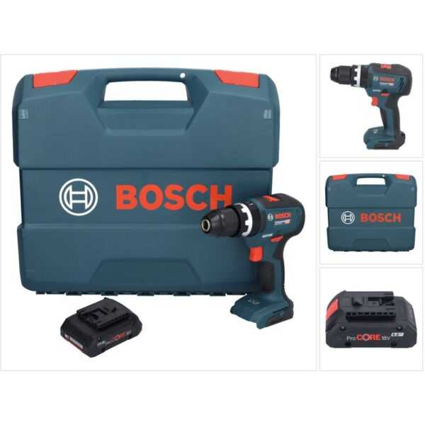 Gsb 18V-55 Professional Akku Schlagbohrschrauber 18 v 55 Nm Brushless + 1x ProCORE Akku 4,0 Ah + Koffer - ohne Ladegerät - Bosch