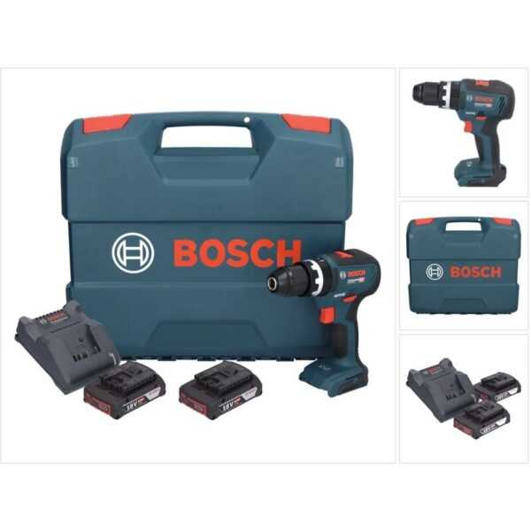 Gsb 18V-55 Professional Akku Schlagbohrschrauber 18 v 55 Nm Brushless + 2x Akku 2,0 Ah + Ladegerät + Koffer - Bosch