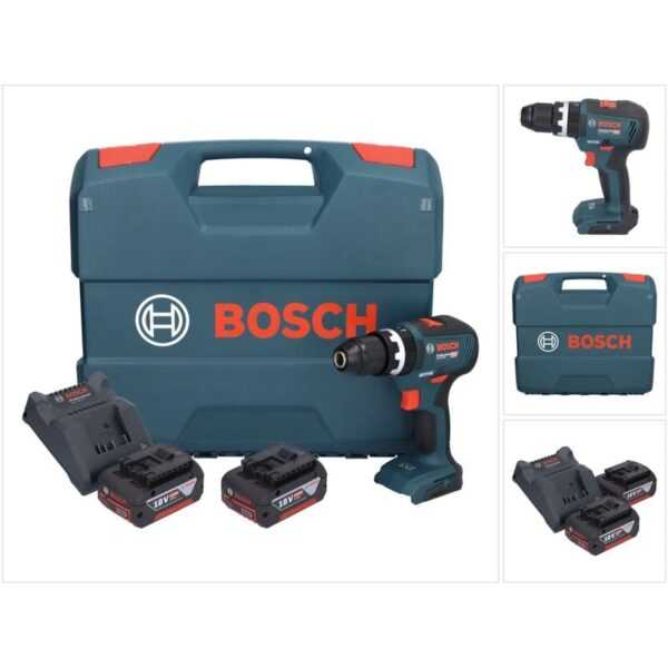 Gsb 18V-55 Professional Akku Schlagbohrschrauber 18 v 55 Nm Brushless + 2x Akku 4,0 Ah + Ladegerät + Koffer - Bosch