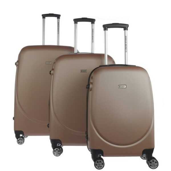 HTI-Living Kofferset Reisekoffer 3-teiliges Set Trolleyset Gold, 4 Rollen, (Set, 3 tlg., 3 Koffer in verschiedenen Größen)