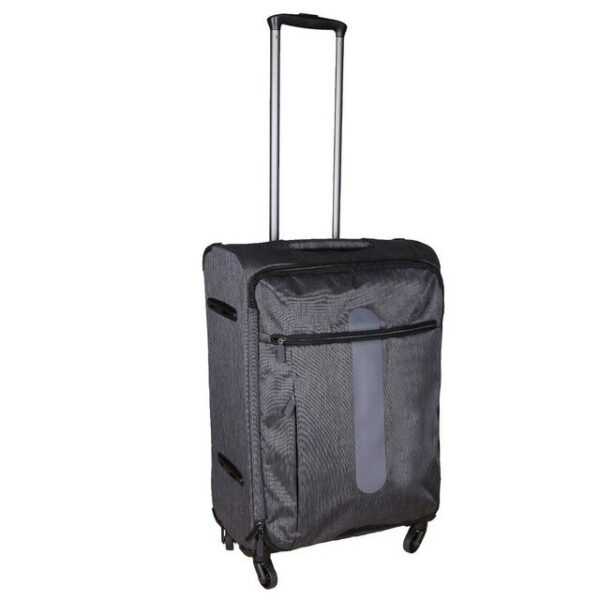 Home4Living Weichgepäck-Trolley Trolley-Koffer Reisekoffer Stoff Grau 52 Liter Ultraleicht, 2 Rollen, Ultraleicht