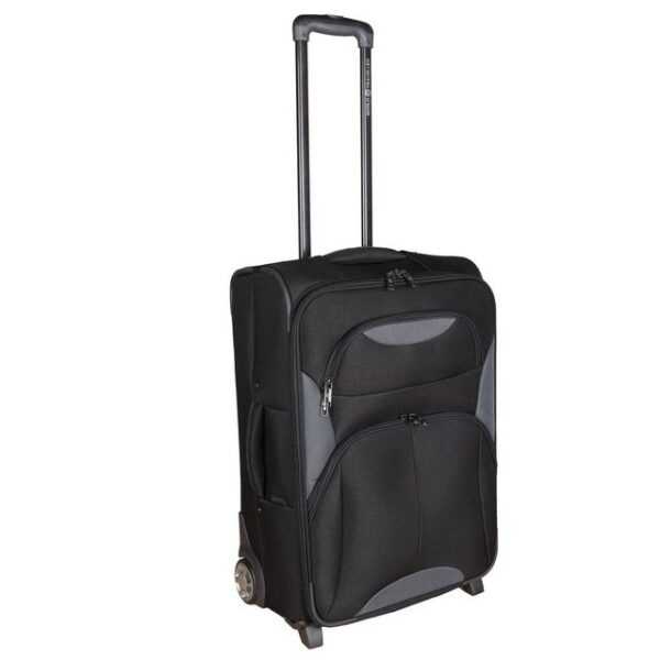 Home4Living Weichgepäck-Trolley Trolley Reisekoffer 56 Liter schwarz oder dunkelblau Koffer, 2 Rollen, strapazierfähig