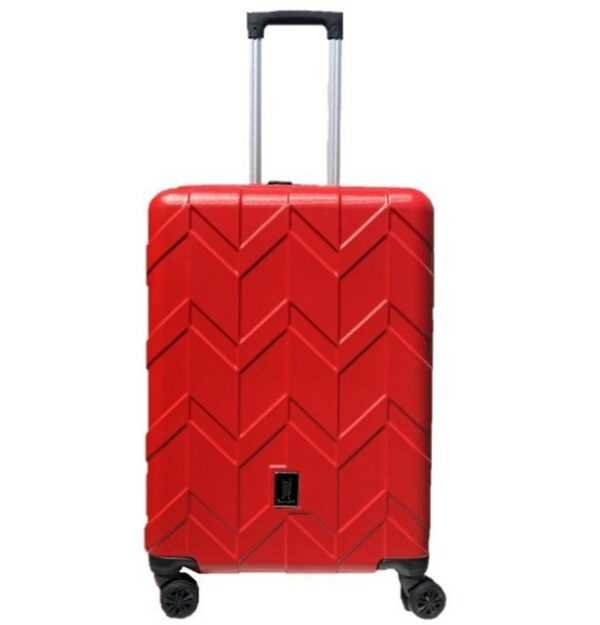 KESSMANN HOFFMANN Koffer 1 Teilig ABS Hartschalen Koffer rot Reisekoffer XL Trolley 4 Rollen, 4 Rollen, Hartschalenkoffer Urlaubskoffer Trolley Rollkoffer mit 360° Rollen