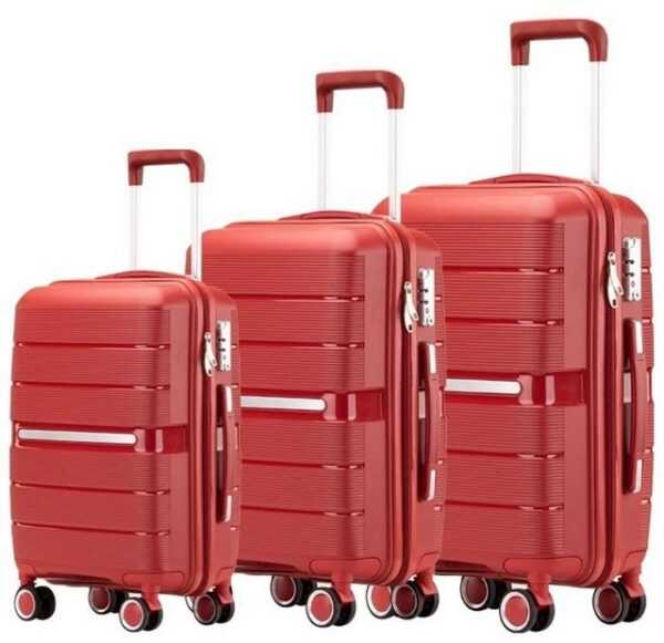 KESSMANN Kofferset Hartschalenkoffer Set 3 Teilig Kofferset M klein L mittel XL groß, 4 Rollen, (Koffer-Set, 3 tlg., Leichtgewicht Rollkoffer 360° Rollen Reisen Urlaub Reisekoffer Set), Trolley Gepäckset Hartschalenkoffer Urlaubskoffer Handgepäck Organizer