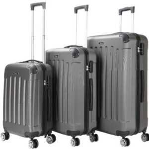 KESSMANN Kofferset Hartschalenkoffer Set 3 teilig Kofferset S-M L XL Koffer -VARIANTE-, 4 Rollen, (Koffer-Set, 3 tlg., Leichtgewicht Rollkoffer 360° Rollen Reisen Urlaub Reisekoffer Set), Trolley Gepäckset Hartschalenkoffer Urlaubskoffer Handgepäck Organizer