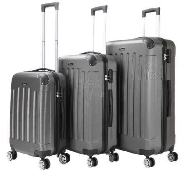 KESSMANN Kofferset Hartschalenkoffer Set 3 teilig Kofferset S-M L XL Koffer -VARIANTE-, 4 Rollen, (Koffer-Set, 3 tlg., Leichtgewicht Rollkoffer 360° Rollen Reisen Urlaub Reisekoffer Set), Trolley Gepäckset Hartschalenkoffer Urlaubskoffer Handgepäck Organizer