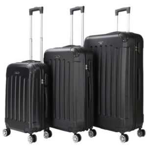 KESSMANN Kofferset Hartschalenkoffer Set 3 teilig Kofferset S-M L XL Koffer -VARIANTE-, 4 Rollen, (Koffer-Set, 3 tlg., Leichtgewicht Rollkoffer 360° Rollen Reisen Urlaub Reisekoffer Set), Trolley Gepäckset Hartschalenkoffer Urlaubskoffer Handgepäck Organizer