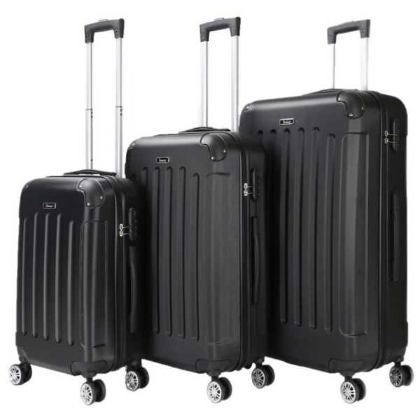 KESSMANN Kofferset Hartschalenkoffer Set 3 teilig Kofferset S-M L XL Koffer -VARIANTE-, 4 Rollen, (Koffer-Set, 3 tlg., Leichtgewicht Rollkoffer 360° Rollen Reisen Urlaub Reisekoffer Set), Trolley Gepäckset Hartschalenkoffer Urlaubskoffer Handgepäck Organizer