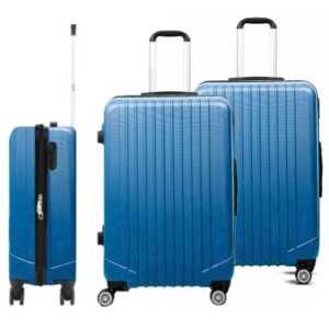 KESSMANN Kofferset "TITAN" 3 Teilig Kofferset blau Reisekoffer Set klein mittel groß, 4 Rollen, (Koffer-Set, 3 tlg., Leichtgewicht Rollkoffer mit 360° Rollen Reisen Urlaub Reisekoffer Set), Trolley Gepäckset Hartschalenkoffer Urlaubskoffer Handgepäck Organizer