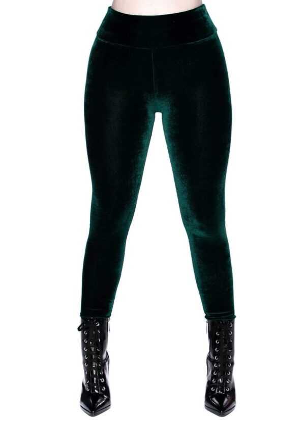 Killstar - Hematite Velvet Emerald - Leggings