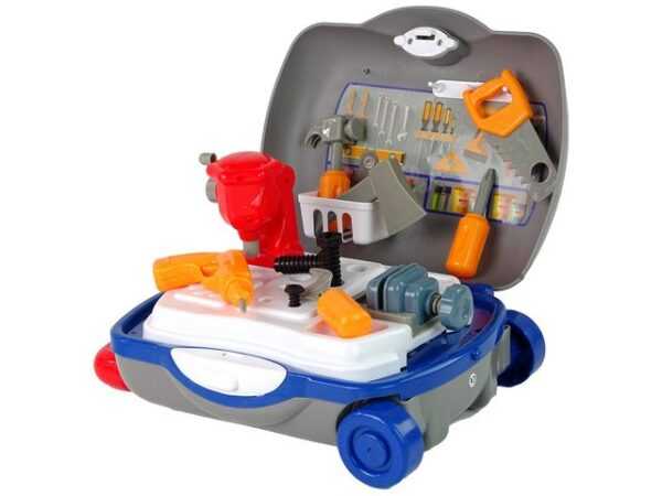 LEAN Toys Kinder-Werkzeug-Set Werkzeugkoffer Mechaniker Set Kunststoffwerkzeug Koffer Werkzeug Spiel