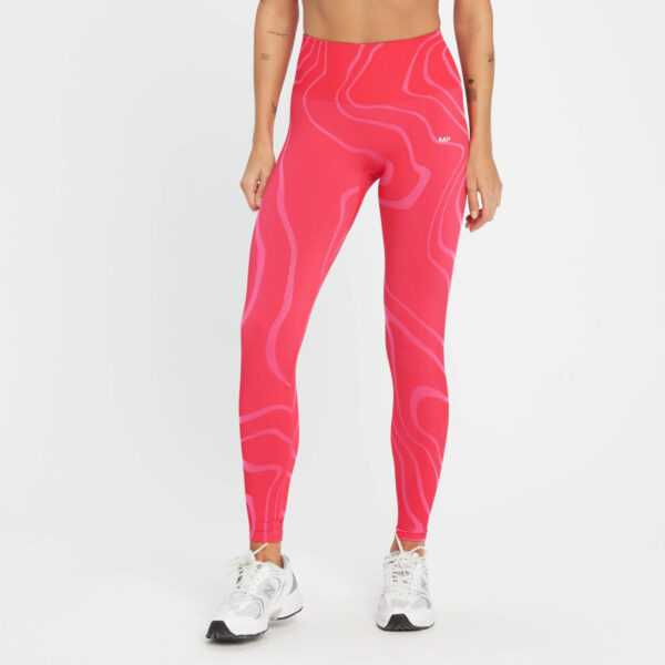 MP Damen Tempo Wave Nahtlose Leggings - Rougue Red - XL