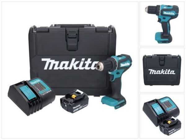 Makita Säulenbohrmaschine DDF 485 SFK 18 V 50 Nm Brushless 1x Akku 3,0 Ah + Ladegerät + Koffer