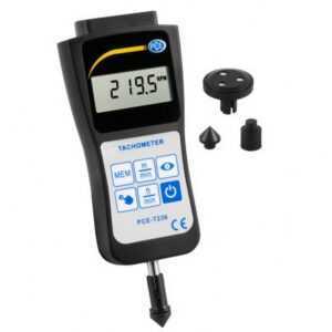 PCE Instruments Drehzahlanzeige Handtachometer Drehzahlmessgerät PCE-T236 Drehzahlmessung, 1 Stück, im parkitschen Koffer, ABS-Kunststoffgehäuse, Automatische LCD-Anzeige