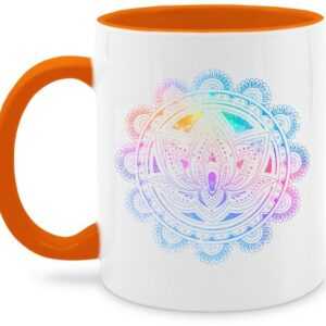 Shirtracer Tasse Lotusblume Lotus Meditation Entspannung Spirituelle Mandala Pilates, Keramik, Yoga