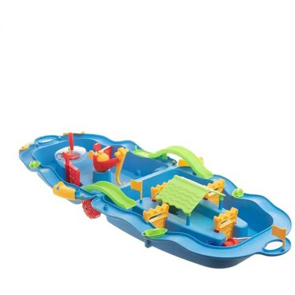 Starplast - Water Fun Trolley in Blau Klappbare Wasserbahn in Koffer mit Zubehör Wasserspielzeug aus Kunststoff - Mehrfarbig