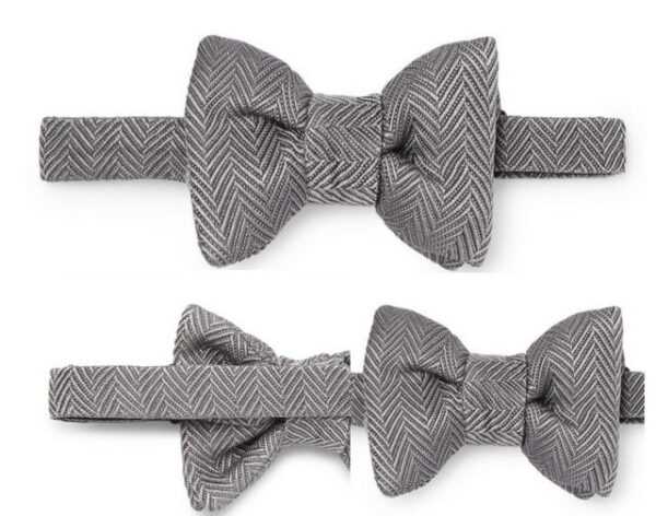 Tom Ford Krawatte TOM FORD Luxury Herringbone Pre-Tied Silk Cotton Bow Tie Anzug Smoking