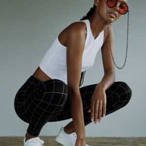 Urban Classics - Check High Waist Black/White - Leggings