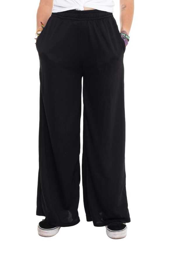 Urban Classics - Ladies Modal Terry Wide Leg Black - Jogginghose