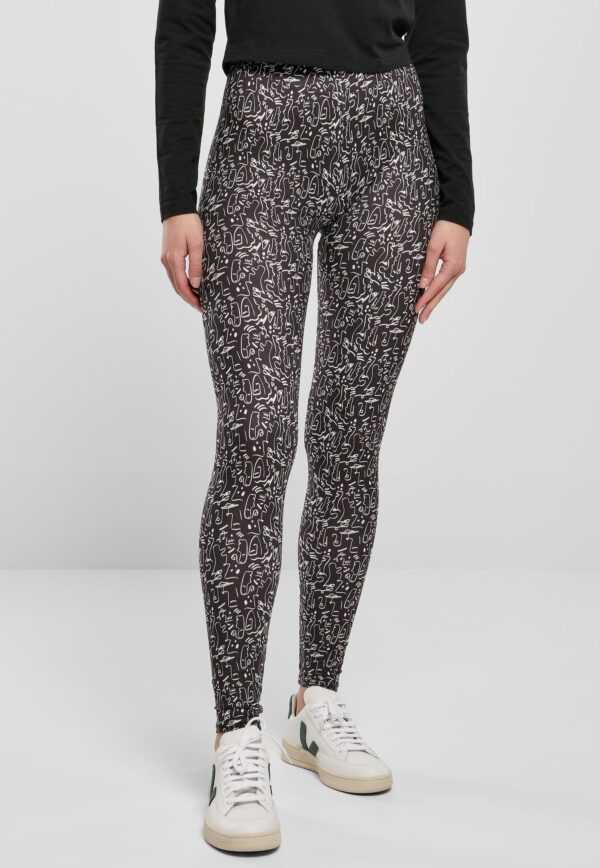 Urban Classics - Ladies Soft Aop Blackline - Leggings