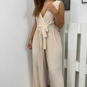 Worldclassca Jumpsuit Worldclassca Jumpsuit Pleated Party Overalls Gürtel Ärmellos Sommer