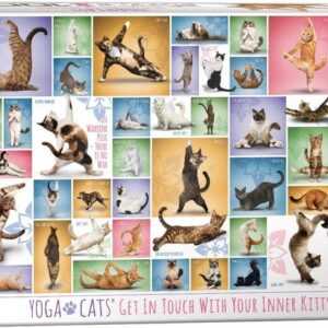 empireposter Puzzle Yoga Katzen - 1000 Teile Puzzle Format 68x48 cm, 1000 Puzzleteile