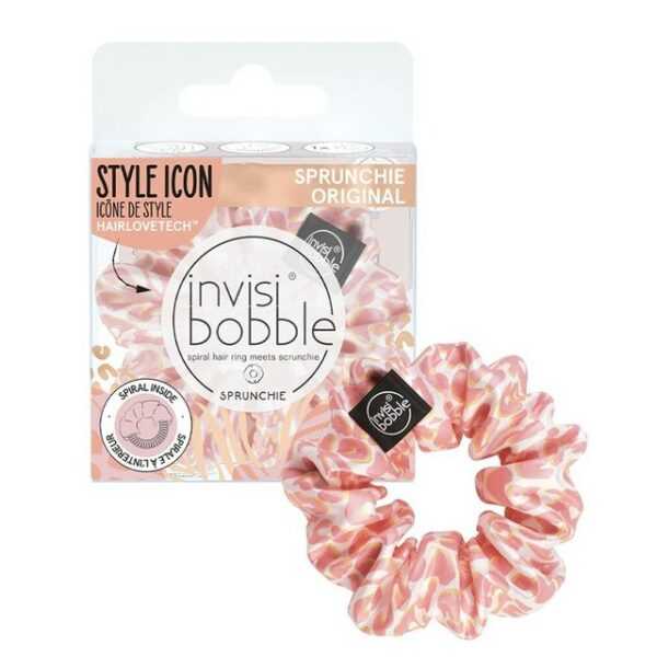 invisibobble Haarbürste Haargummi Sprunchie Original Urban Safari peach, 1 St