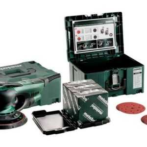 metabo Exzenterschleifer SXE 150-2.5 BL Set, max. 10000 U/min, Im MetaLoc Koffer mit Metaloc Schleifmittel-Set