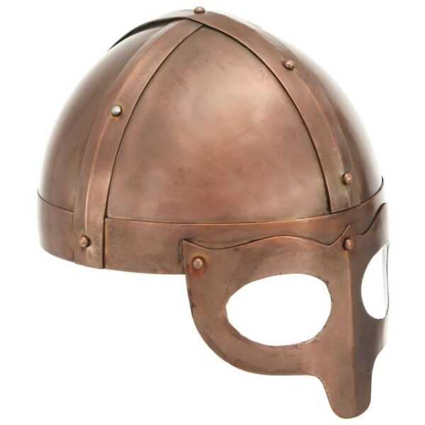 vidaXL Ritter-Kostüm Wikinger-Helm Antik Replik LARP Kupfern Stahl