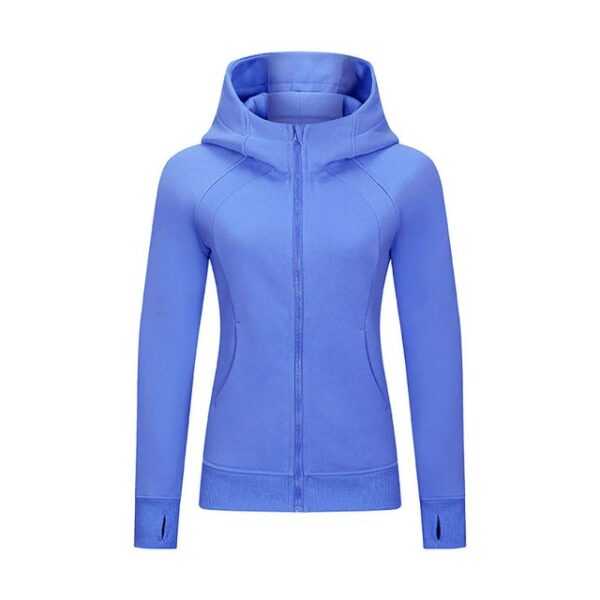 AFAZ New Trading UG Sweatjacke Damen Frühling Outdoor Casual Kapuzen-Sportjacke Oberbekleidung, Yoga-Training, Fitnessjacke