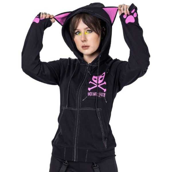 Bye Bye Kitty Kapuzensweatshirt BBK Void Hood Cute Kawaii Cosplay Katze Cat Neko