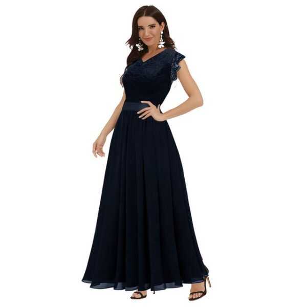 CALIYO Abendkleid Damen Ballkleid Maxi Lang Abendkleider Elegant für Hochzeit Spitzen Cocktailkeid