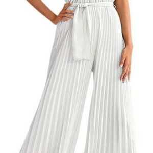 FIDDY Jumpsuit Damen Elegant Sexy Ärmellos Neckholder Sommer Overall Lang Jumpsuit