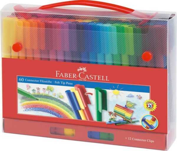 Faber-Castell Terminkalender Koffer Connector Filzstifte 60-teilig