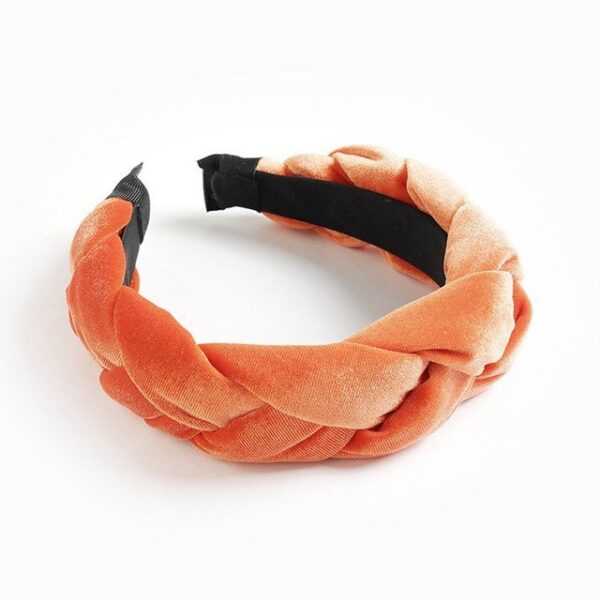 Fivejoy Haargummi Samt Haarreif Geflochten Stirnband Vintage Breit Haarband