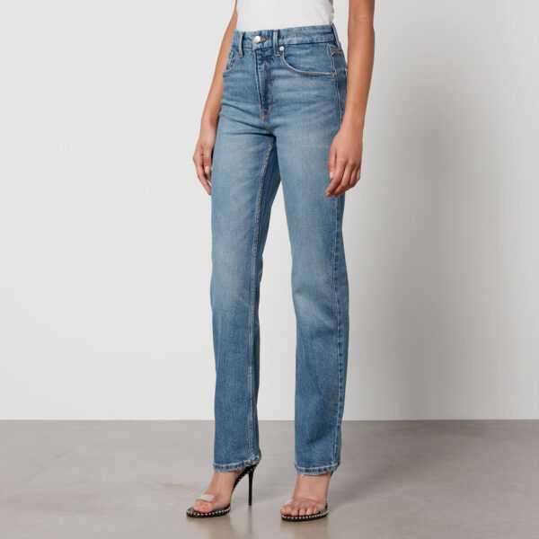 Good American Good Icon Denim Straight-Leg Jeans - US 8/UK 12