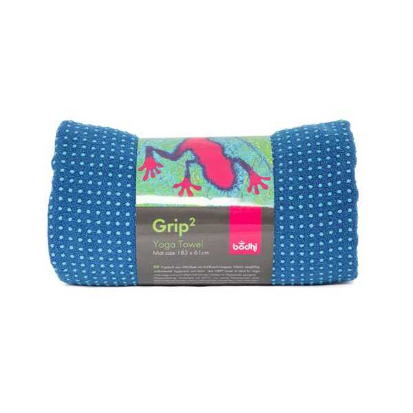 Grip² Yoga Towel zweifarbig: blau mit Antirutschnoppen aqua, 905-Ba