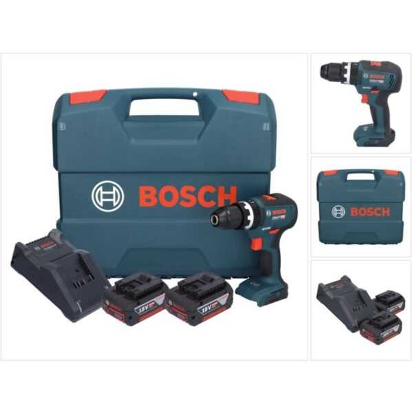 Gsb 18V-55 Professional Akku Schlagbohrschrauber 18 v 55 Nm Brushless ( 0615990L7C ) + 2x Akku 4,0 Ah + Ladegerät + Koffer - Bosch