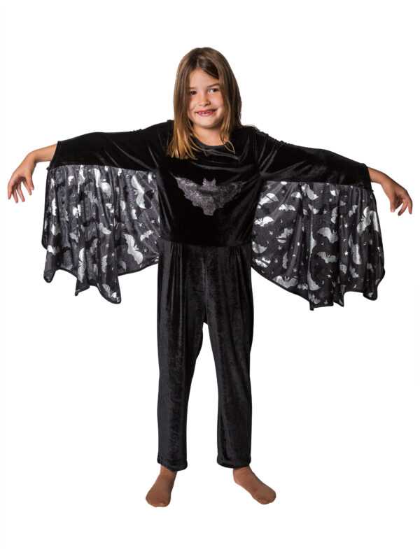 Jumpsuit Fledermaus Kinder schwarz 116-128