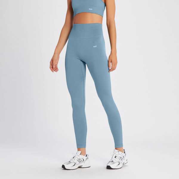 MP Women's Tempo Rib Seamless Leggings - Graphine Blue - S