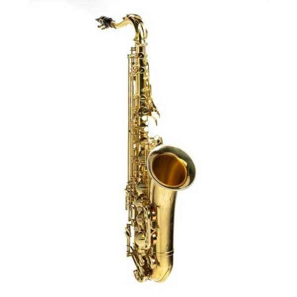 Monzani Saxophon, MZTS-110 Tenor Saxophon, Bb-Stimmung, Messingkorpus, Messingklappen, Klarlack lackiert, inklusive Mundstück, Wischer, Tragegestell, Koffer mit Rucksackvorrichtung, Graviert, Tenor Saxophon, Bb-Stimmung, Messingkorpus