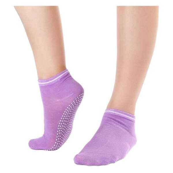 Northix - Anti-Rutsch-Yoga-Socken - Lila