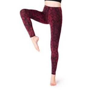 PANASIAM Leggings Unikat Batik Leggings mit orientalischem Muster Goa Hose handgefertigt aus natürlicher Viskose und elastisch ideal für Yoga Sport Fitness