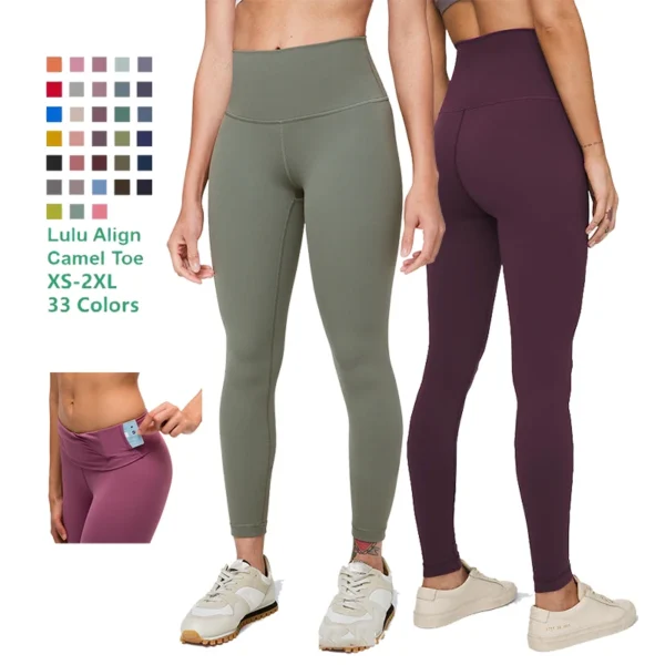 Women Inside Pocket Athletic Gym Leggings Camel Toe Yoga Pants Align Yoga Pants High Waist Yoga Pants