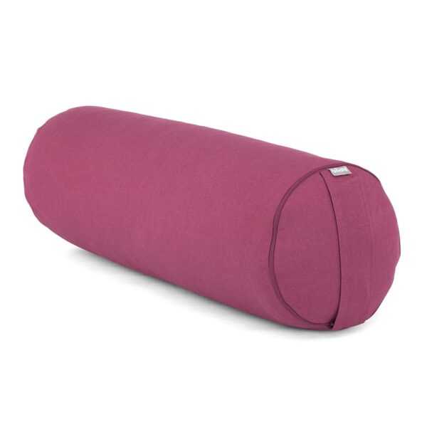 Yoga-Bolster (rund) Basic aubergine, Dinkelhülsen 118-A