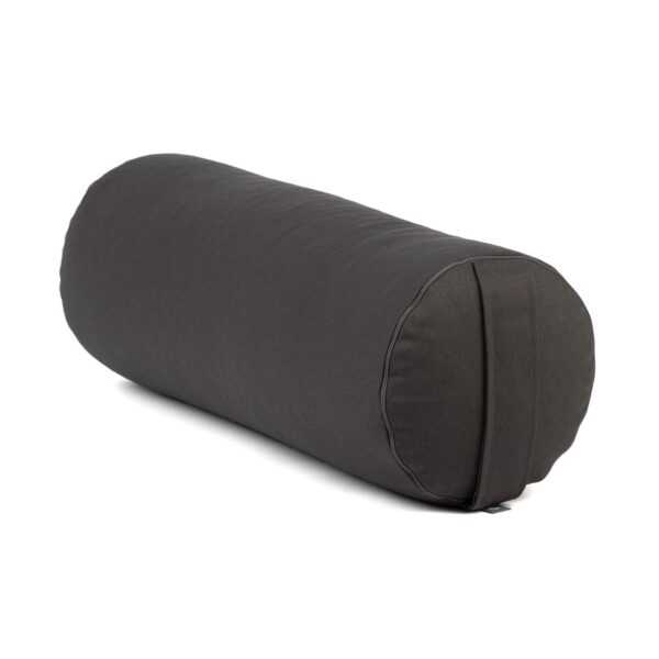 Yoga-Bolster (rund) Eco, Dinkelhülsen Anthrazit