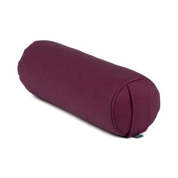 Yoga Mini-Bolster (rund), Nackenrolle, Eco, Buchweizenschalen Aubergine