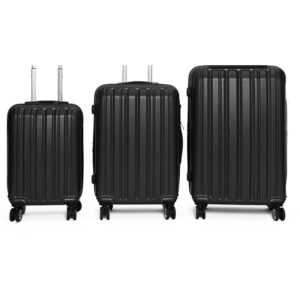 3-Teilig Travelstar abs Hartschalenkofferset Trolley Koffer 360 Grad Rollensystem Silber Grau