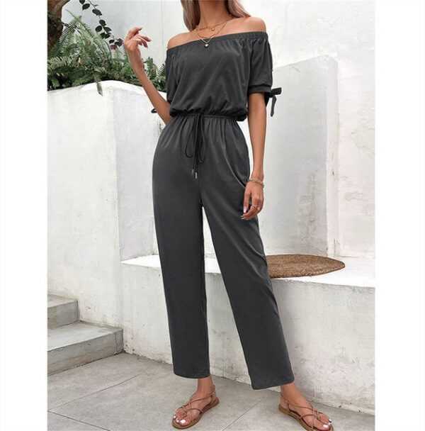 AFAZ New Trading UG Jumpsuit Damen-Jumpsuit mit One-Shoulder-Passform für Frühling und Sommer