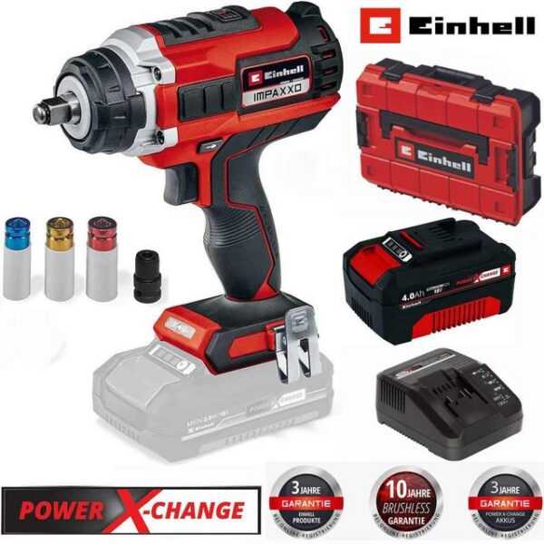 Einhell Akku-Schlagschrauber Schlagschrauber IMPAXXO 18/400 Akku 4.0 Ah 18V Koffer 3-Gang, BL